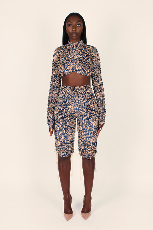 ARGON RUCHED CROPPED TROUSER